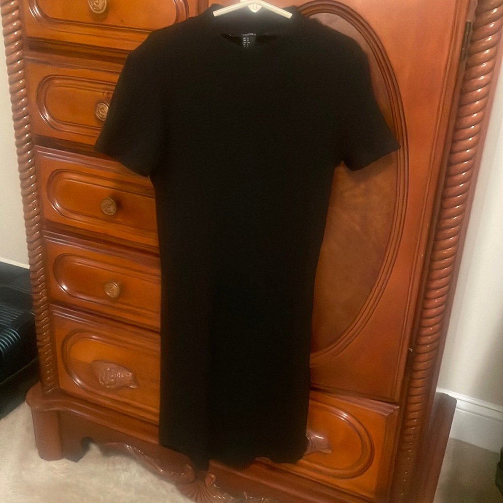 Forever 21 Ribbed Mock Neck Short Sleeve Bodycon Mini Dress